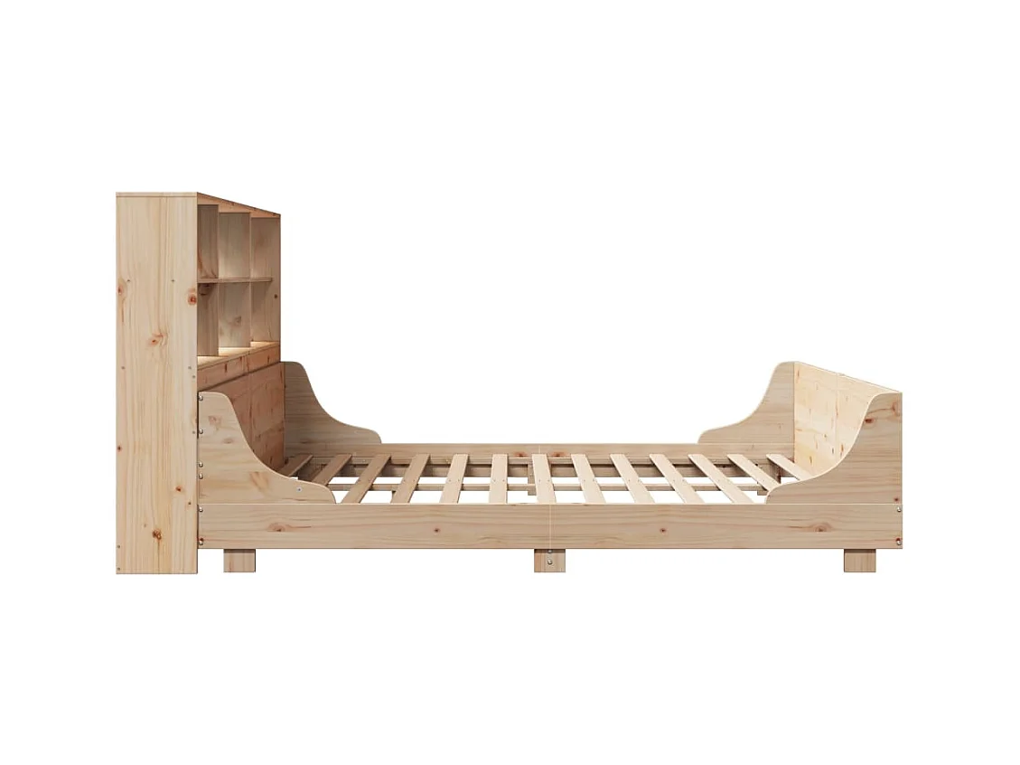 Letto Libreria senza Materasso 180x200 cm Legno Massello