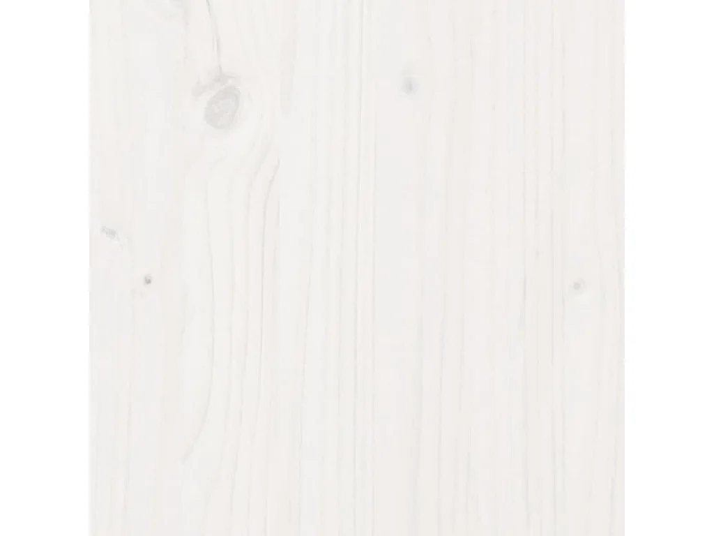 Lit bibliothèque sans matelas blanc 135x190 cm bois pin massif