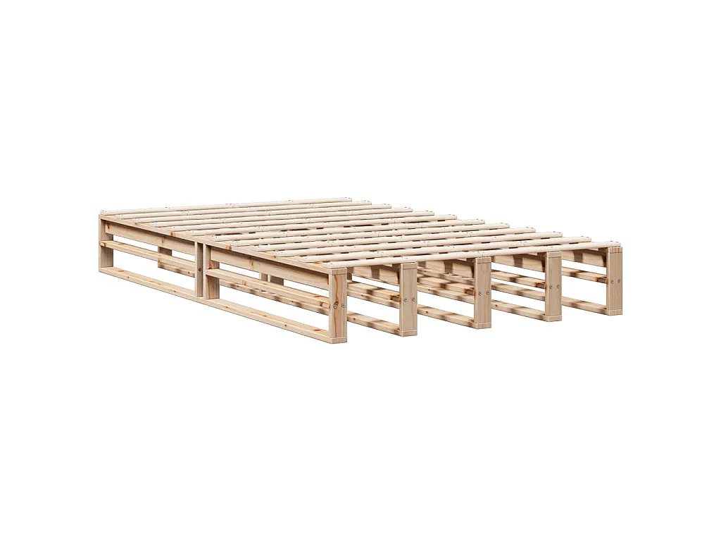 Cama com estante sem colchão 135x190 cm pinho maciço