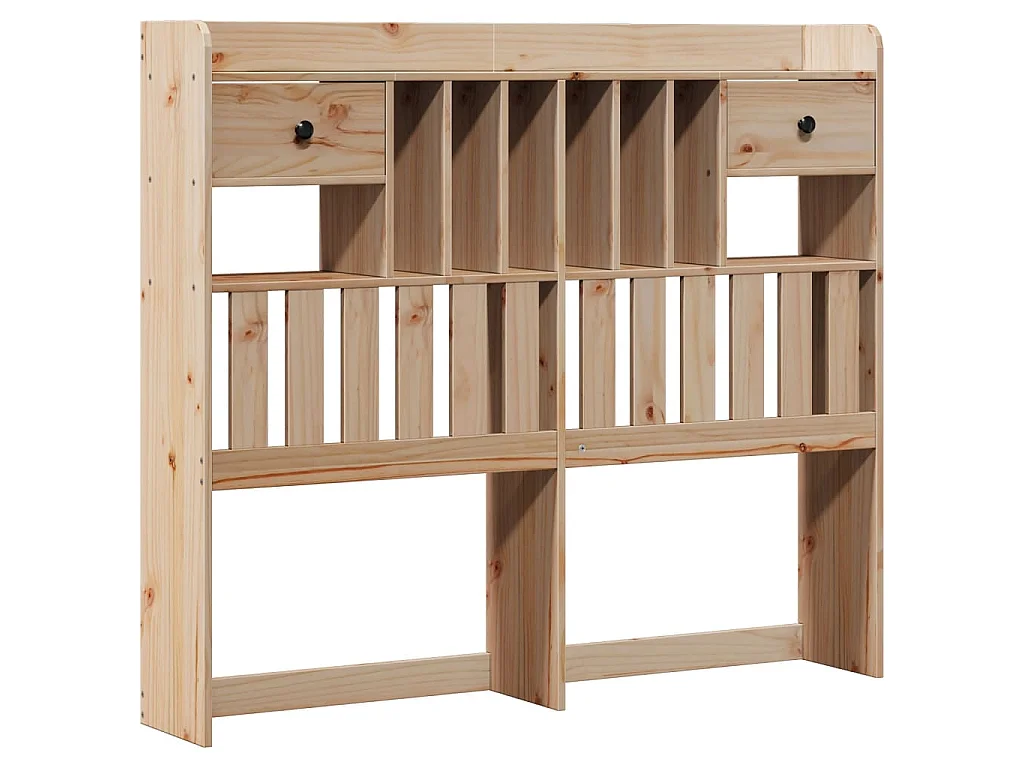 Cama com estante sem colchão 135x190 cm pinho maciço