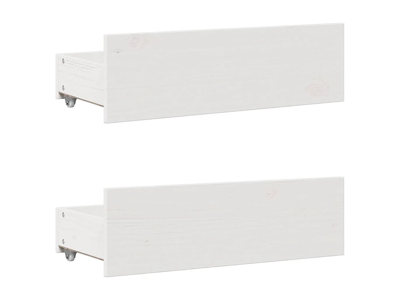 Lit bibliothèque sans matelas blanc 140x190 cm bois pin massif