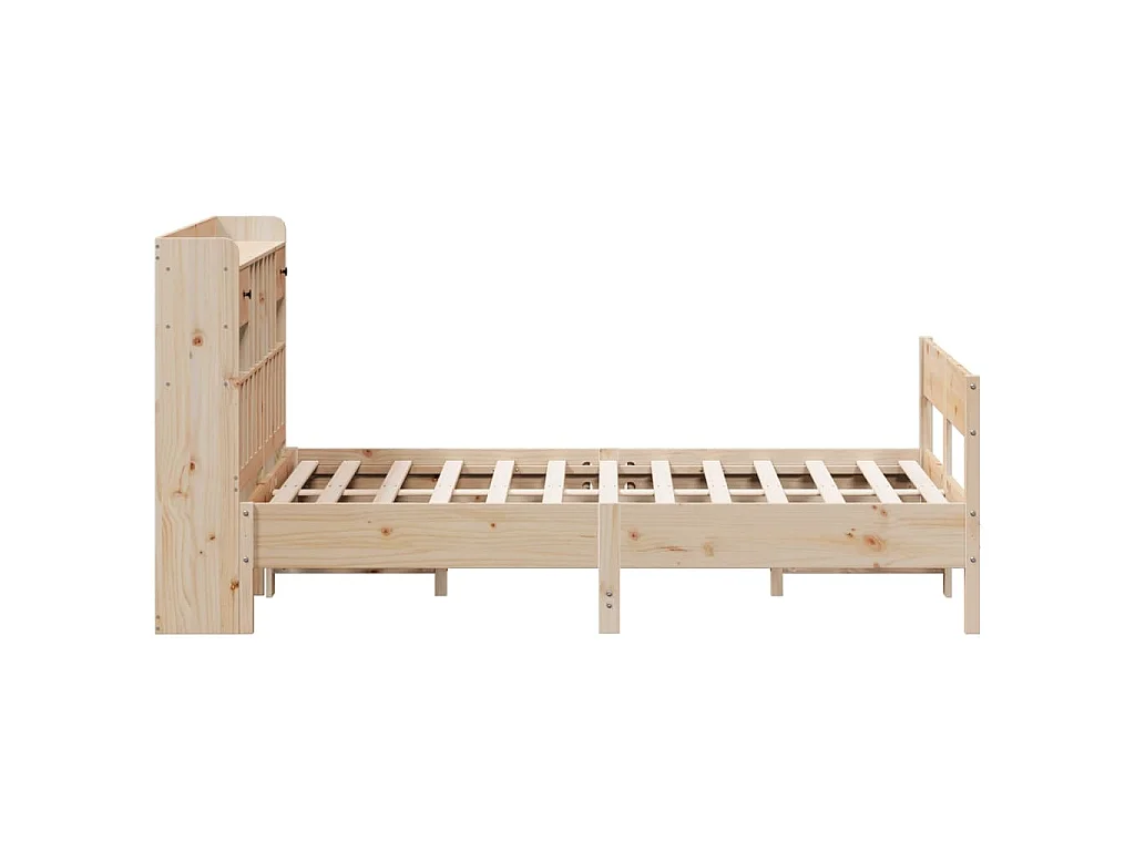 Cama com estante sem colchão 135x190 cm pinho maciço
