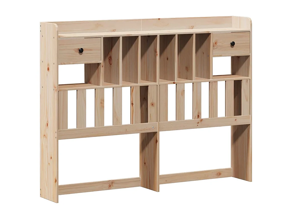 Cama com estante sem colchão 135x190 cm pinho maciço