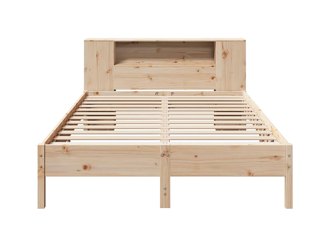 Letto Libreria senza Materasso 150x200 cm in Legno di Pino