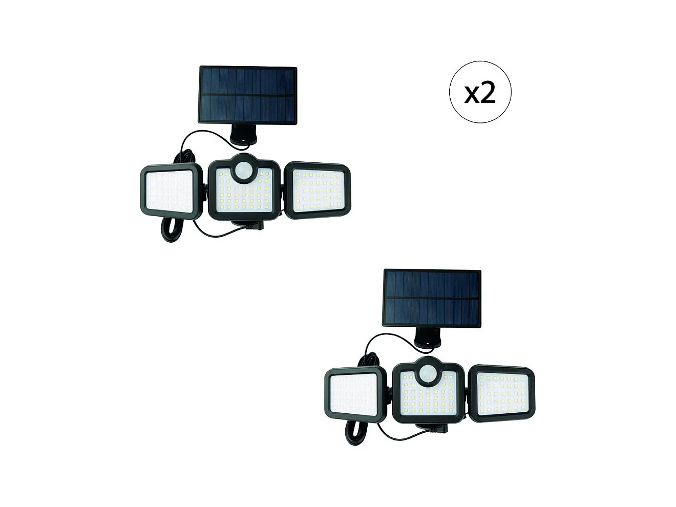 Projecteur solaire EZIlight® Solar moon L Lot de 2