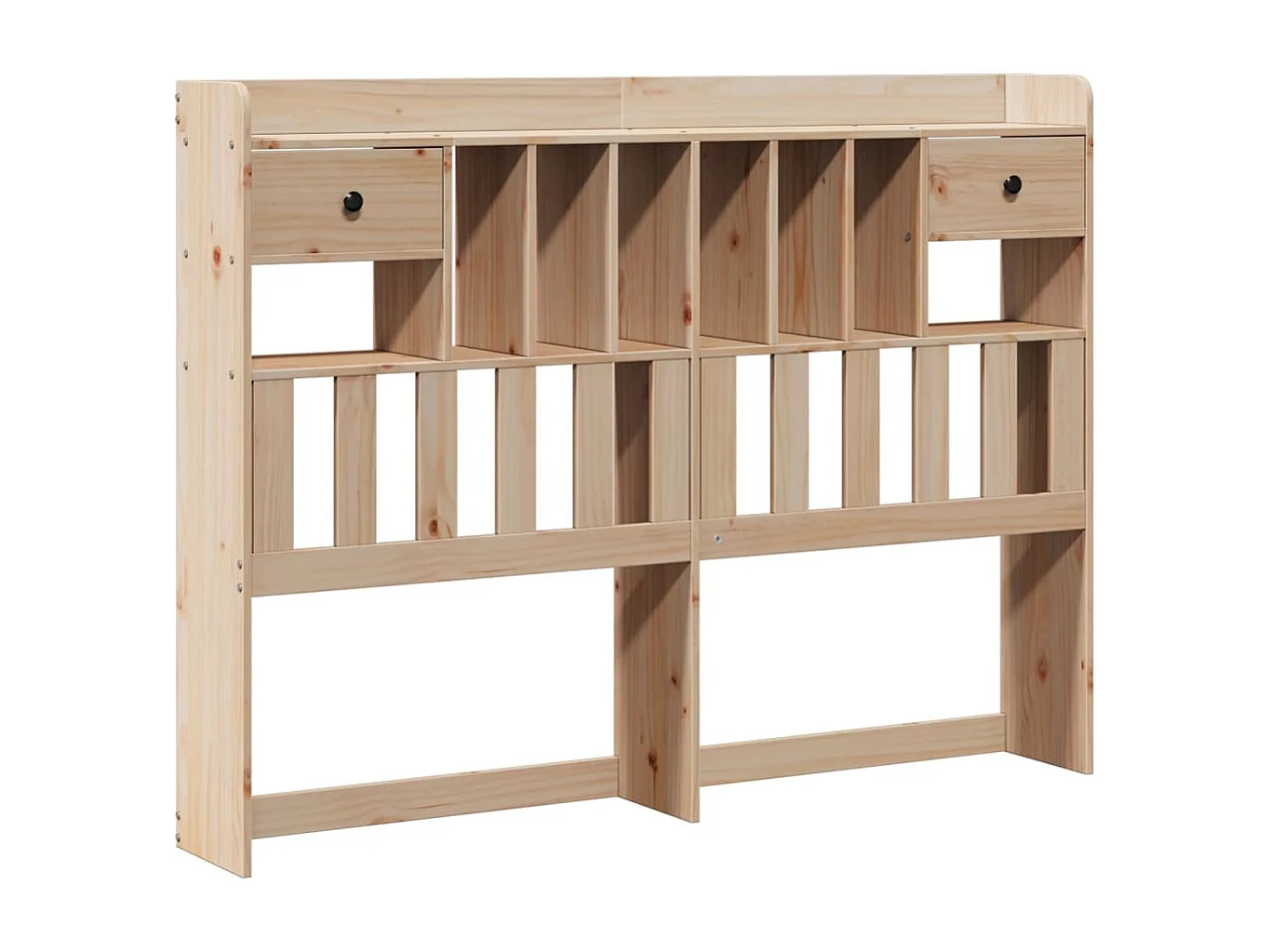 Bed met boekenkast zonder matras massief grenenhout 150x200 cm