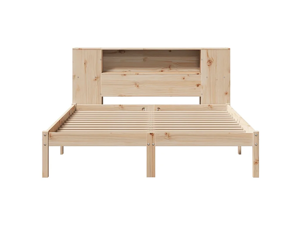 Cama com estante sem colchão 135x190 cm pinho maciço