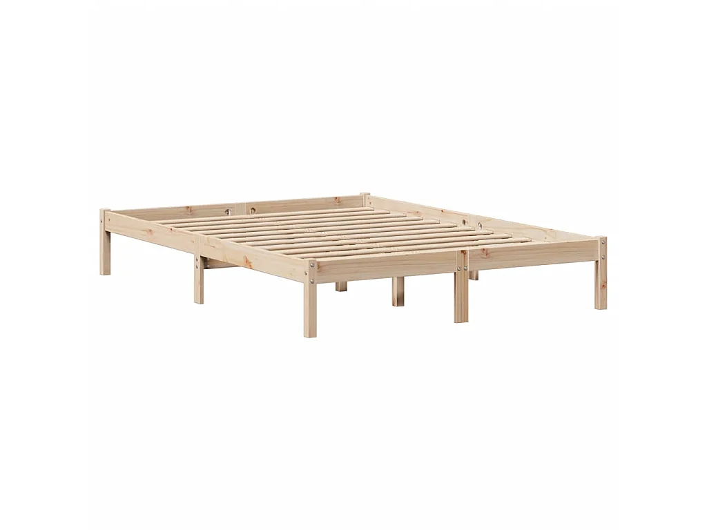 Cama com estante sem colchão 135x190 cm pinho maciço