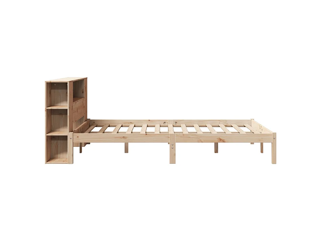 Cama com estante sem colchão 135x190 cm pinho maciço