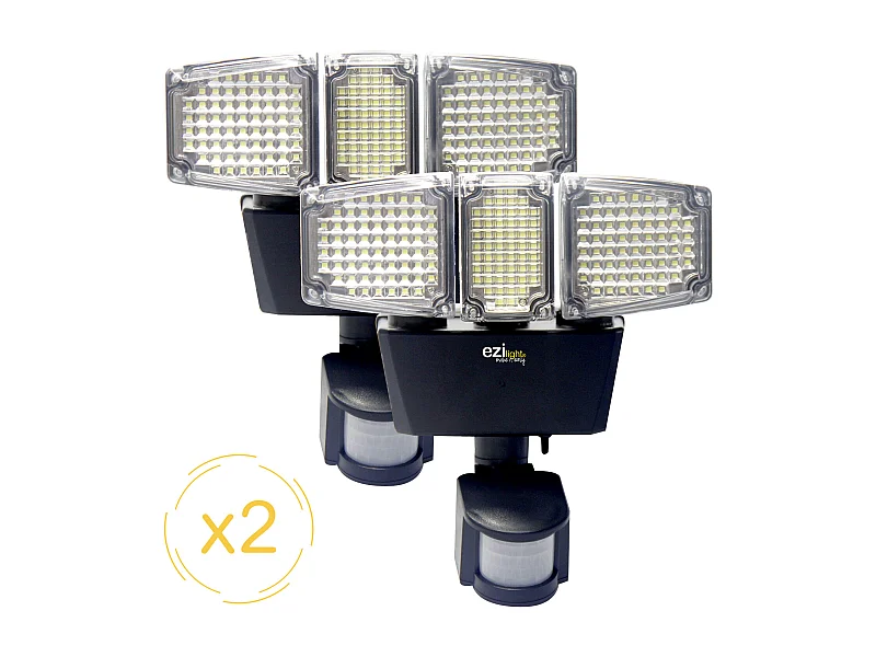 Projecteur solaire LED EZIlight® Solar pro 3 - Pack de 2 lampes