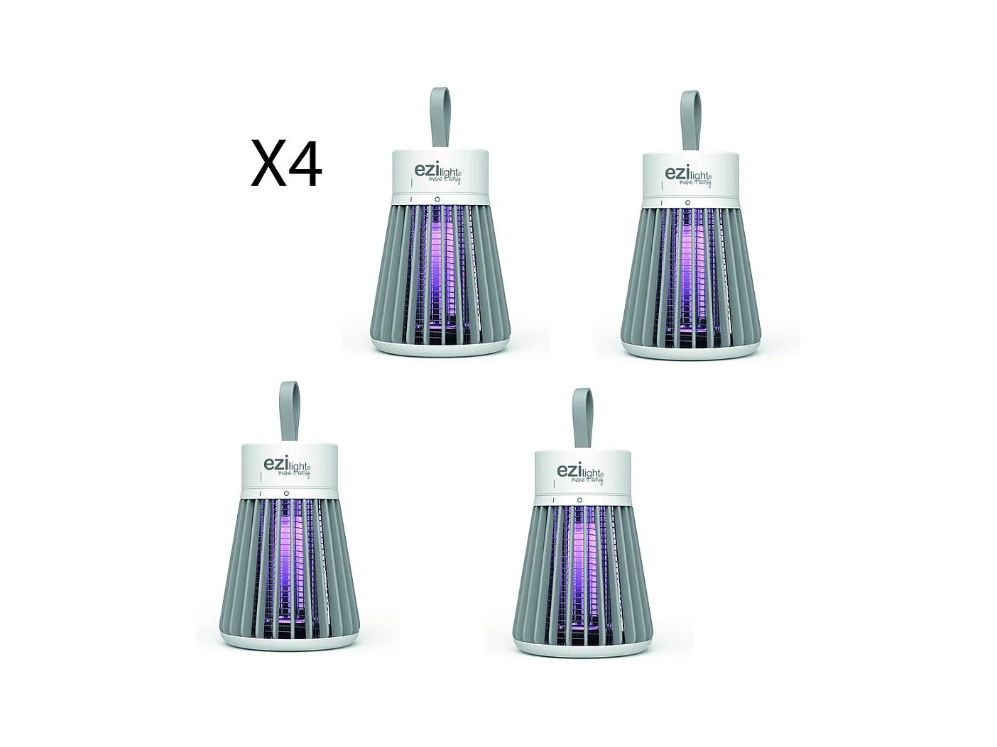 Lot de 4 lampes anti-moustique nomade EZIlight® Mosquito stop MS20