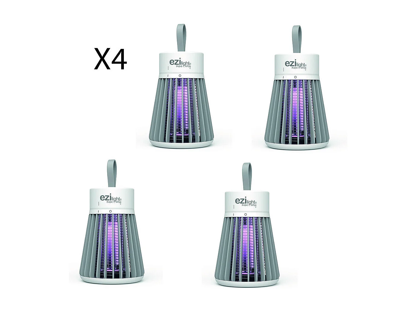 Lot de 4 lampes anti-moustique nomade EZIlight® Mosquito stop MS20