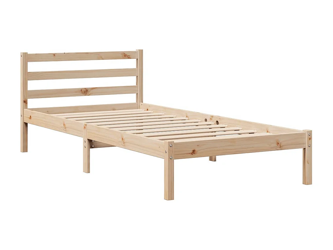 Lit bibliothèque sans matelas 75x190 cm bois de pin massif