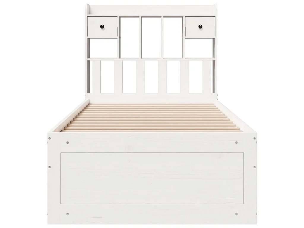 Letto con Libreria senza Materasso 75x190 cm in Legno Pino
