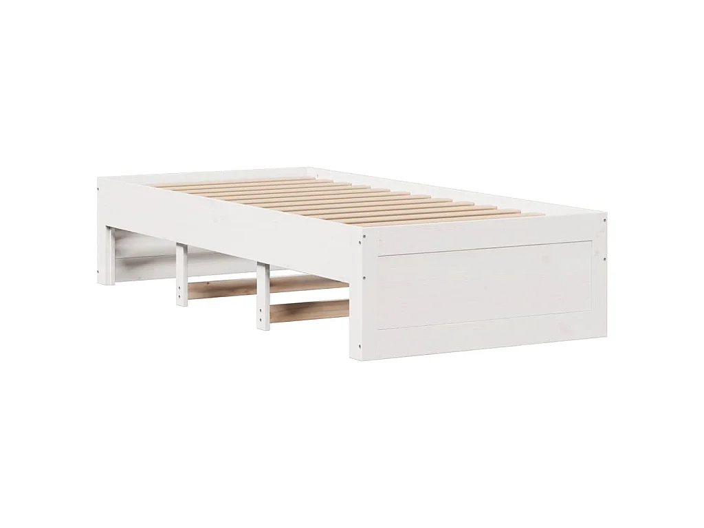 Letto con Libreria senza Materasso 75x190 cm in Legno Pino