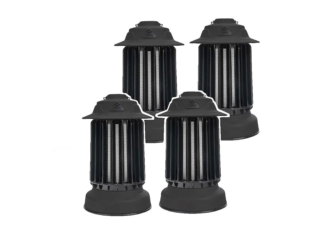 Lot de 4 pièges à moustique d'extérieur auto-nettoyant EZIlight® Mosquito Garden MG 10 Black