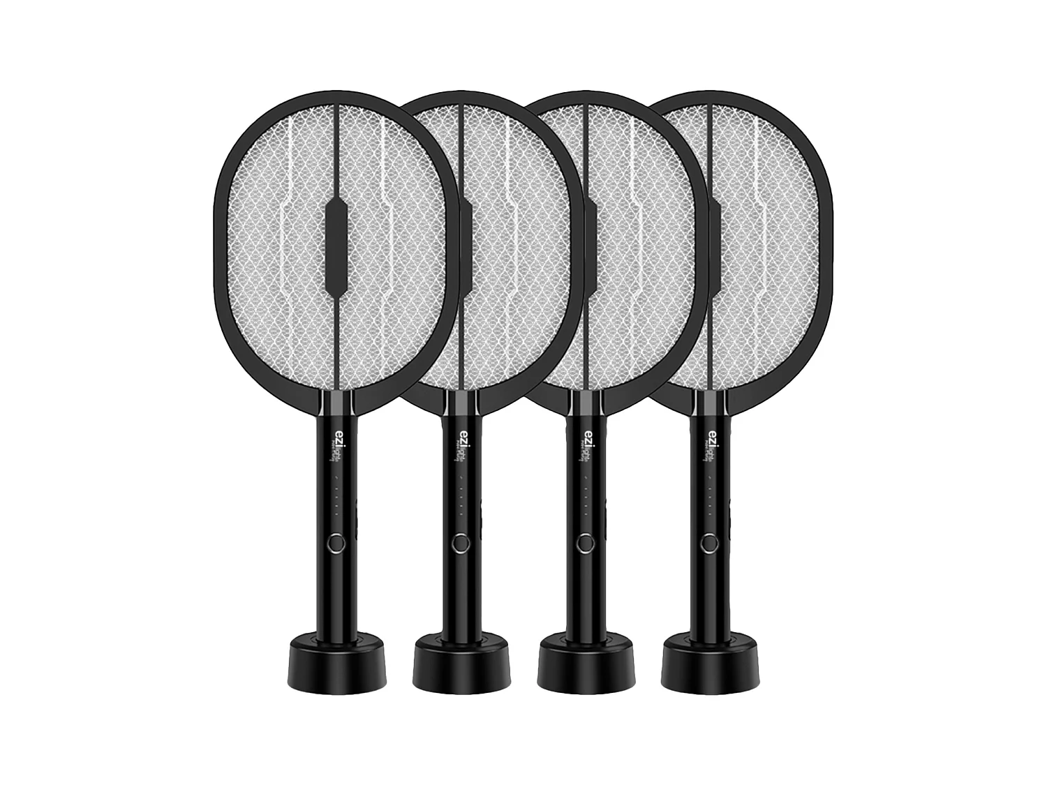 Lot de 4x Raquettes anti-moustique EZIlight® Mosquito Racket