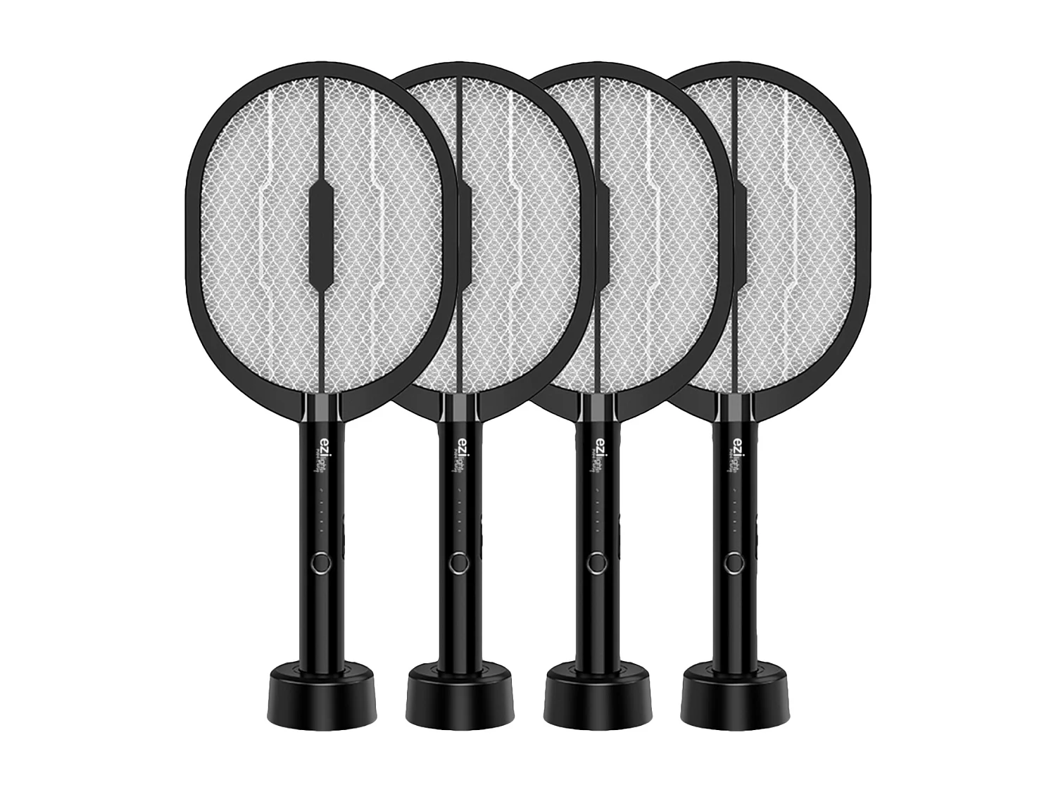 Lot de 4x Raquettes anti-moustique EZIlight® Mosquito Racket