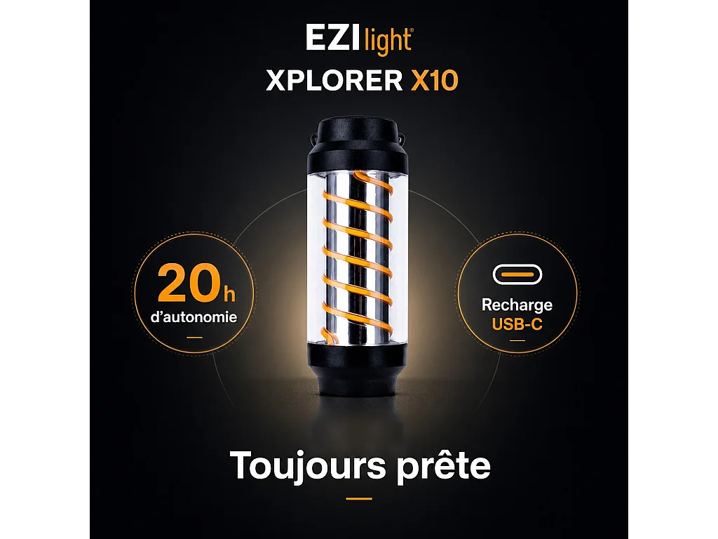 Lampe torche nomade EZIlight® Xplorer X10