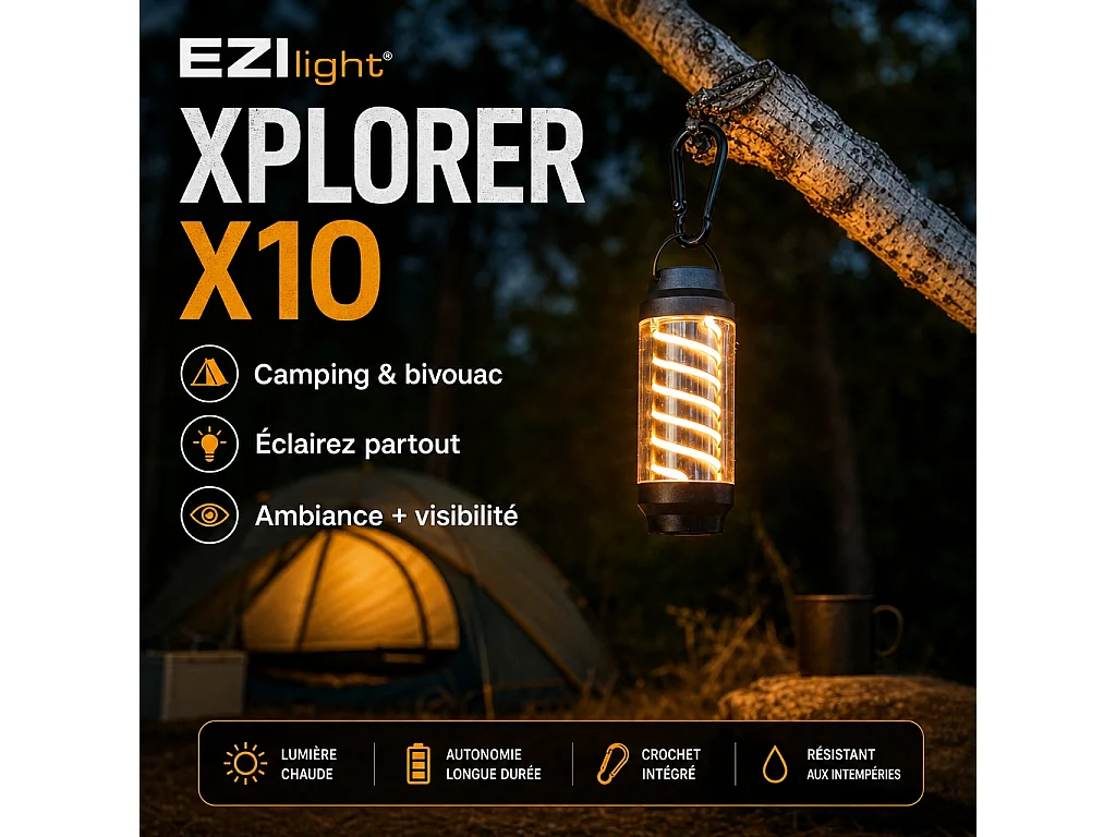Lampe torche nomade EZIlight® Xplorer X10