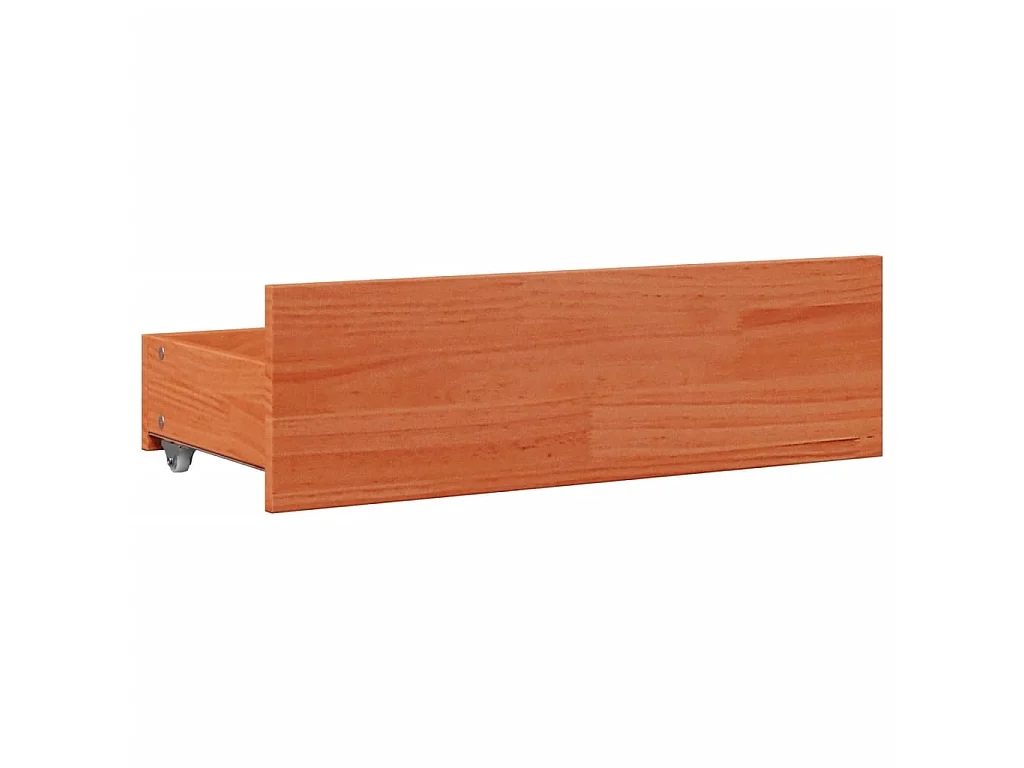 Letto Libreria senza Materasso Marrone Cera 100x200 cm in Pino