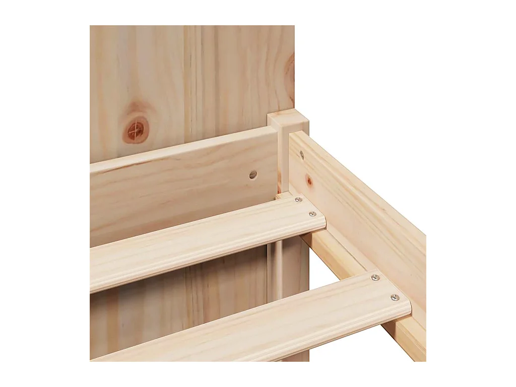 Lit bibliothèque sans matelas 180x200 cm bois massif de pin