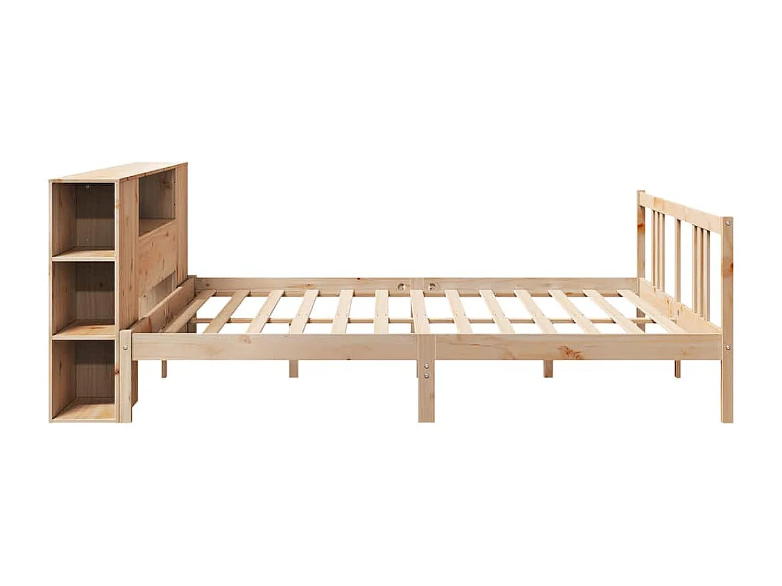 Bed met boekenkast zonder matras massief grenenhout 180x200 cm