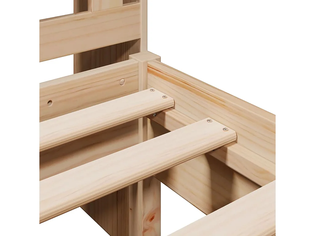 Lit bibliothèque sans matelas 90x200 cm bois de pin massif