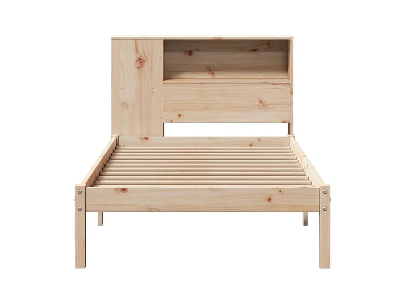 Bücherregalbett ohne Matratze 75x190 cm Massivholz Kiefer