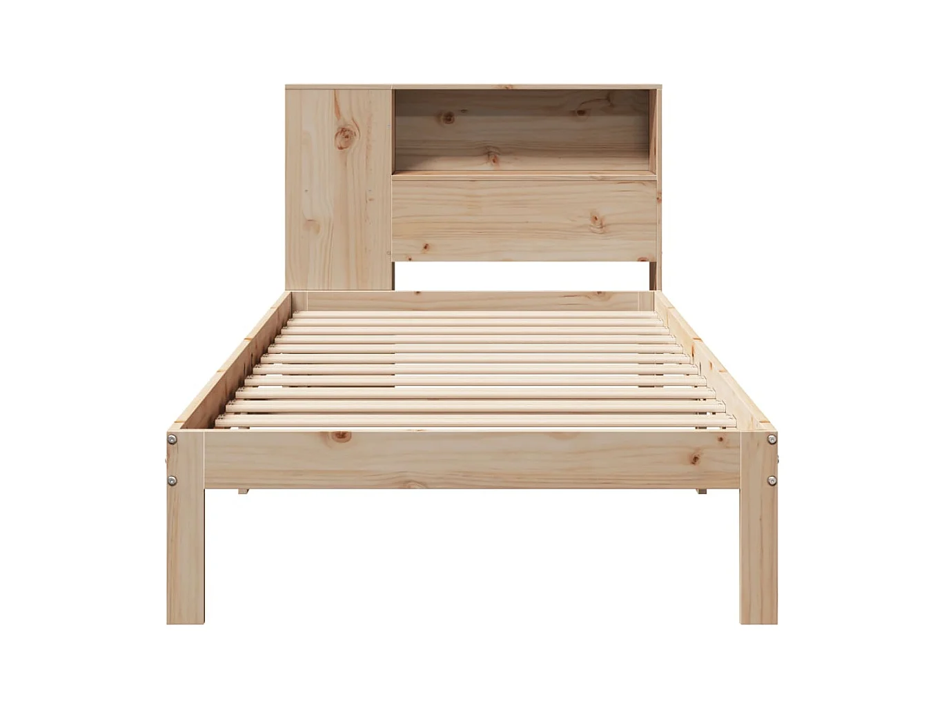 Lit bibliothèque sans matelas 75x190 cm bois de pin massif
