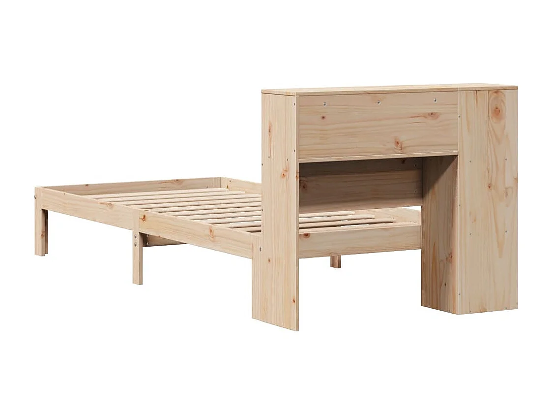 Bücherregalbett ohne Matratze 75x190 cm Massivholz Kiefer