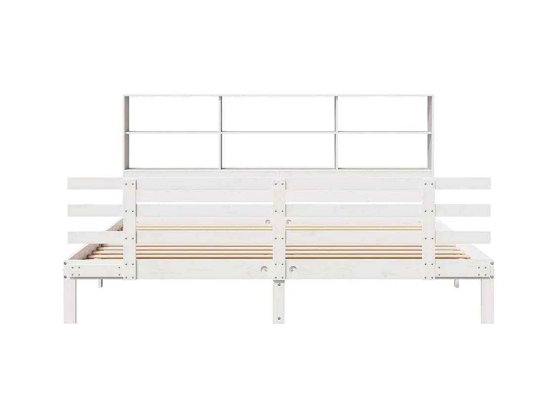 Giroletto con Libreria senza Materasso 180x200 cm in Legno Pino