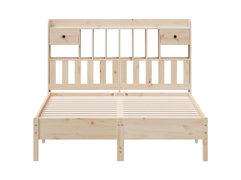Cama com estante sem colchão 135x190 cm pinho maciço