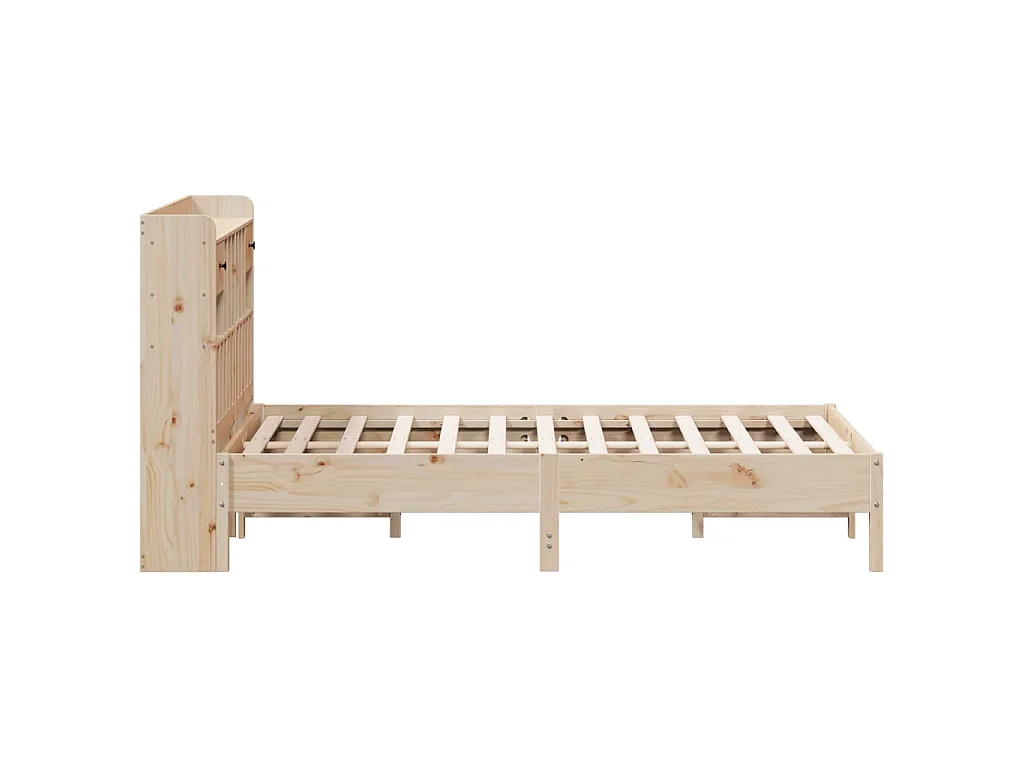 Cama com estante sem colchão 135x190 cm pinho maciço