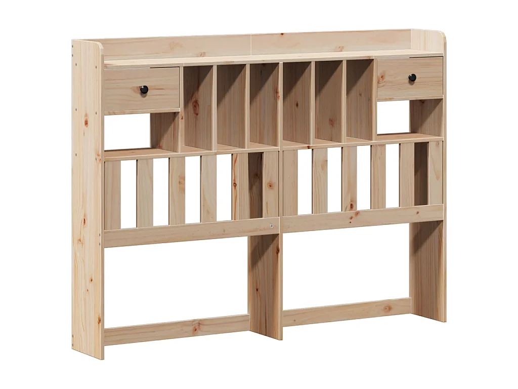 Cama com estante sem colchão 135x190 cm pinho maciço