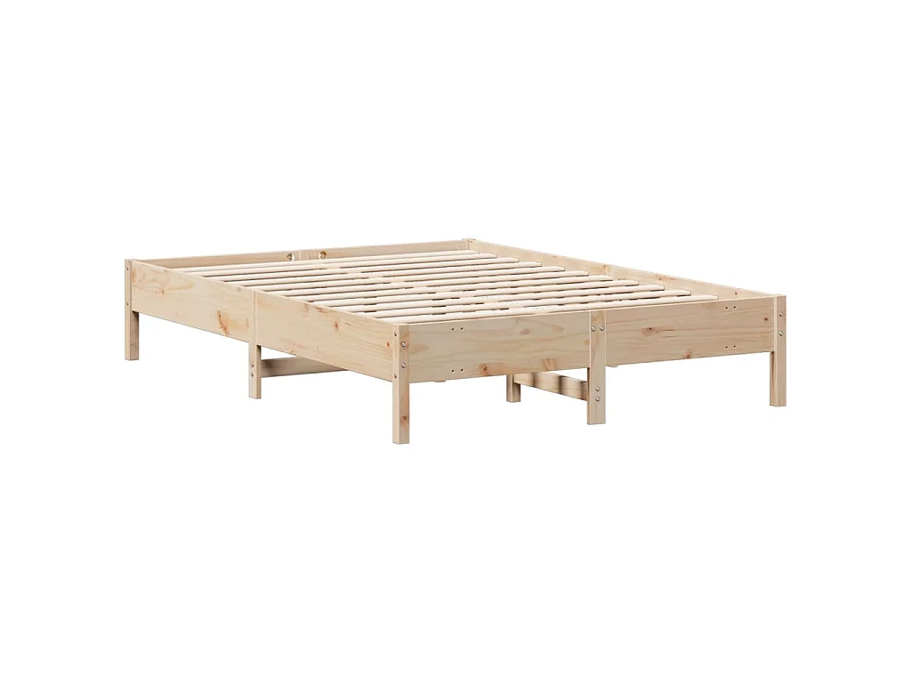 Cama com estante sem colchão 135x190 cm pinho maciço