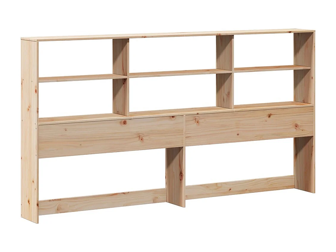 Massivholzbett mit Regal ohne Matratze 180x200 cm Kiefernholz