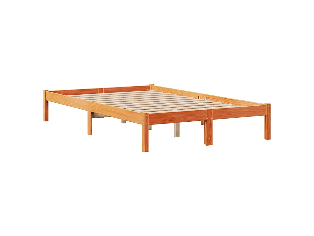 Cama com estante sem colchão 135x190 cm pinho maciço