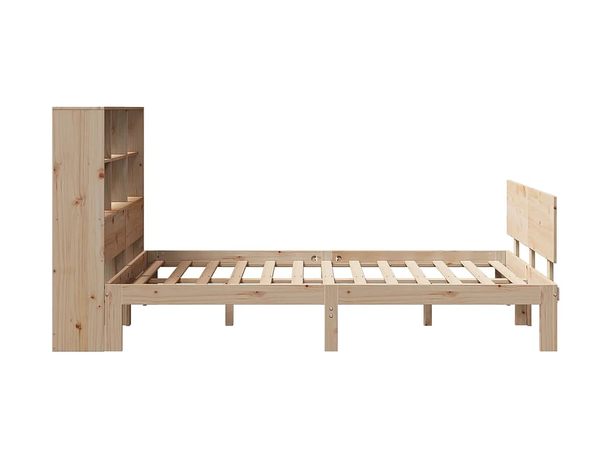 Cama com estante sem colchão 120x200 cm pinho maciço