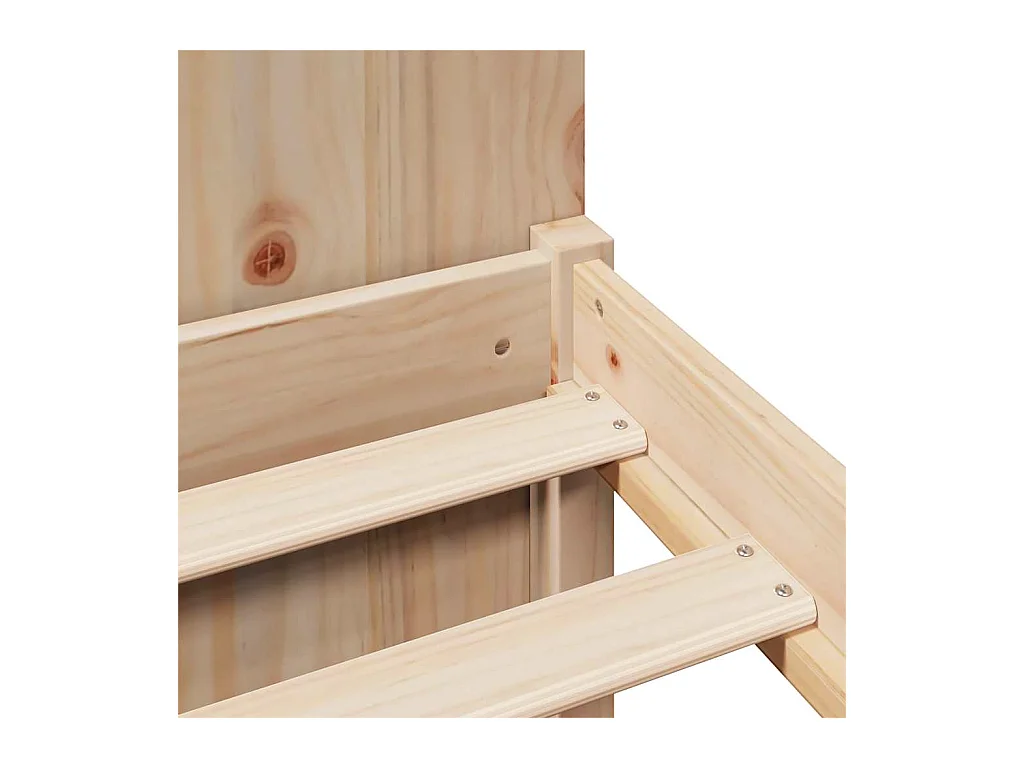 Lit bibliothèque sans matelas 120x200 cm bois de pin massif