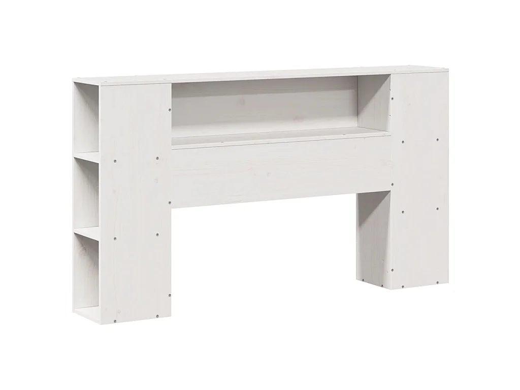 Cama com estante sem colchão 150x200 cm pinho maciço branco