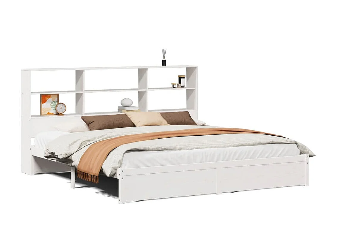 Giroletto con Libreria senza Materasso 180x200 cm in Legno Pino