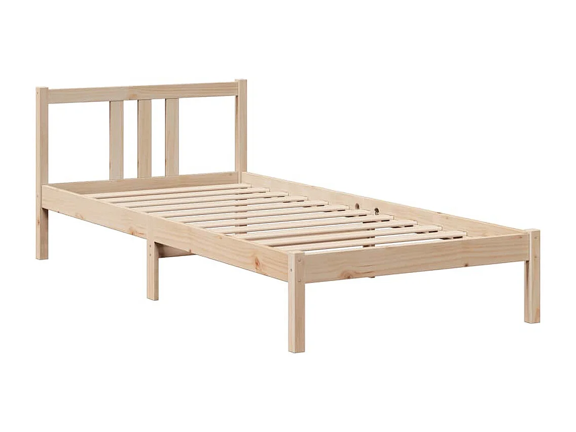 Giroletto con Libreria senza Materasso 75x190 cm in Legno Pino