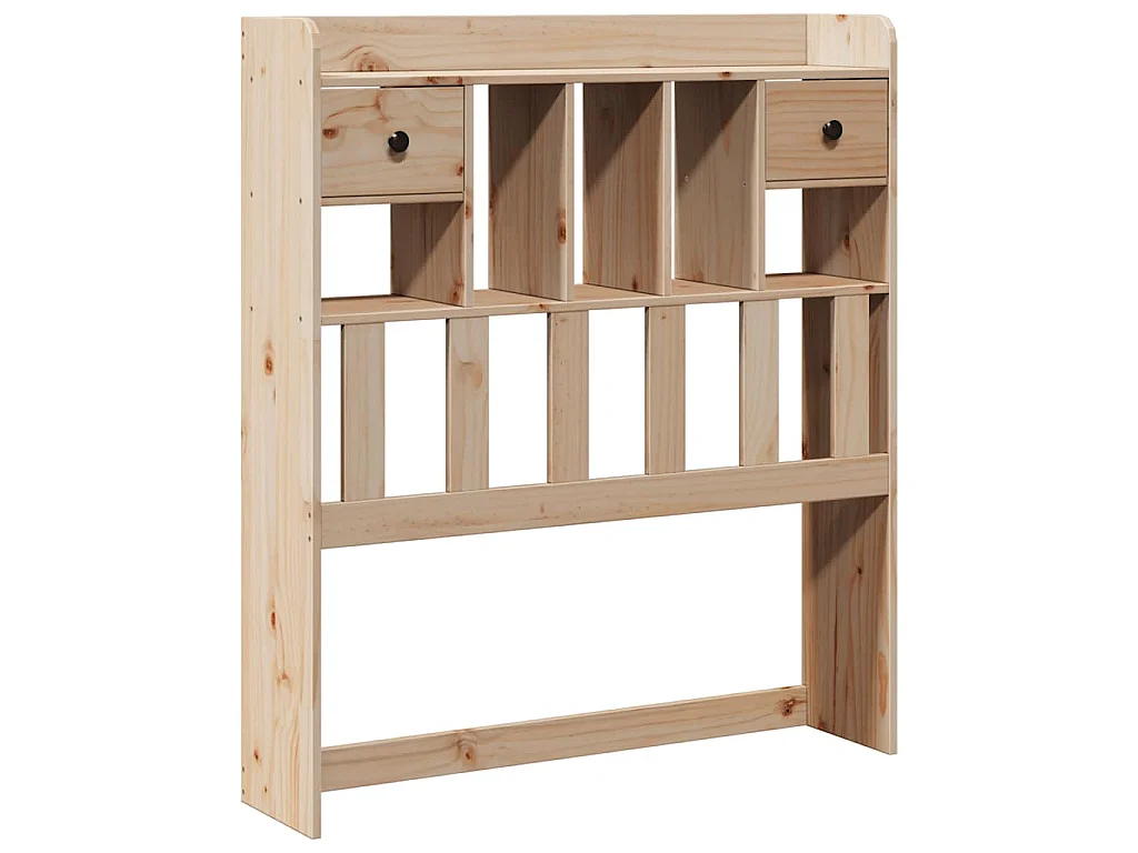 Lit bibliothèque sans matelas 75x190 cm bois de pin massif