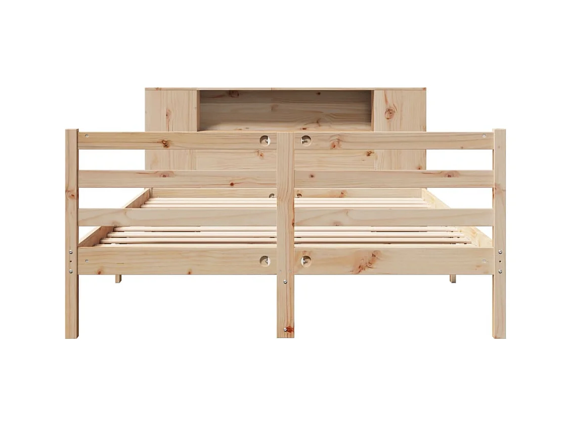 Cama com estante sem colchão 135x190 cm pinho maciço
