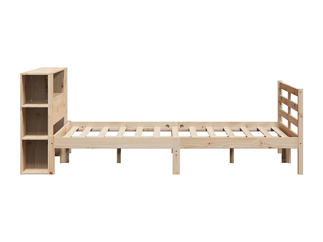 Cama com estante sem colchão 135x190 cm pinho maciço