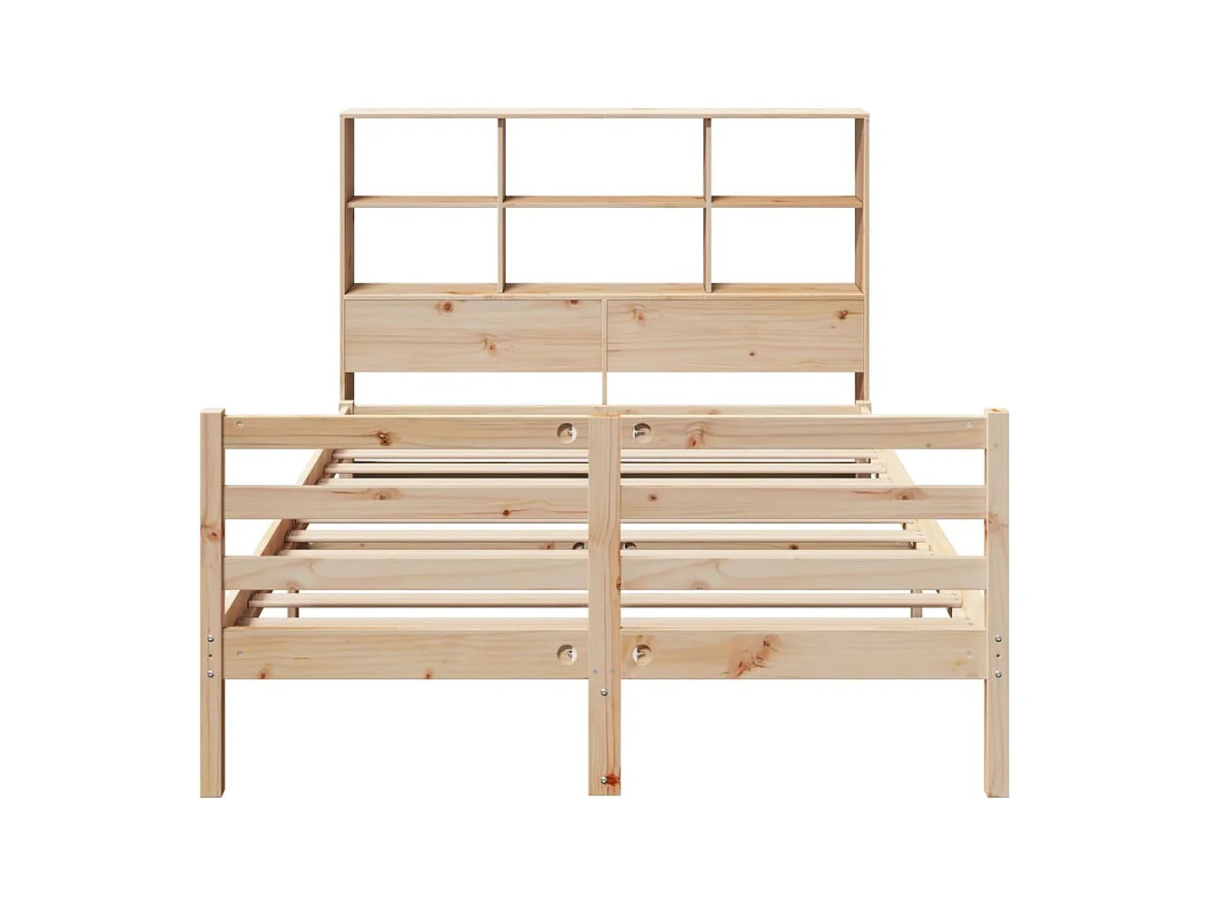 Massivholzbett mit Regal ohne Matratze 150x200 cm Kiefernholz