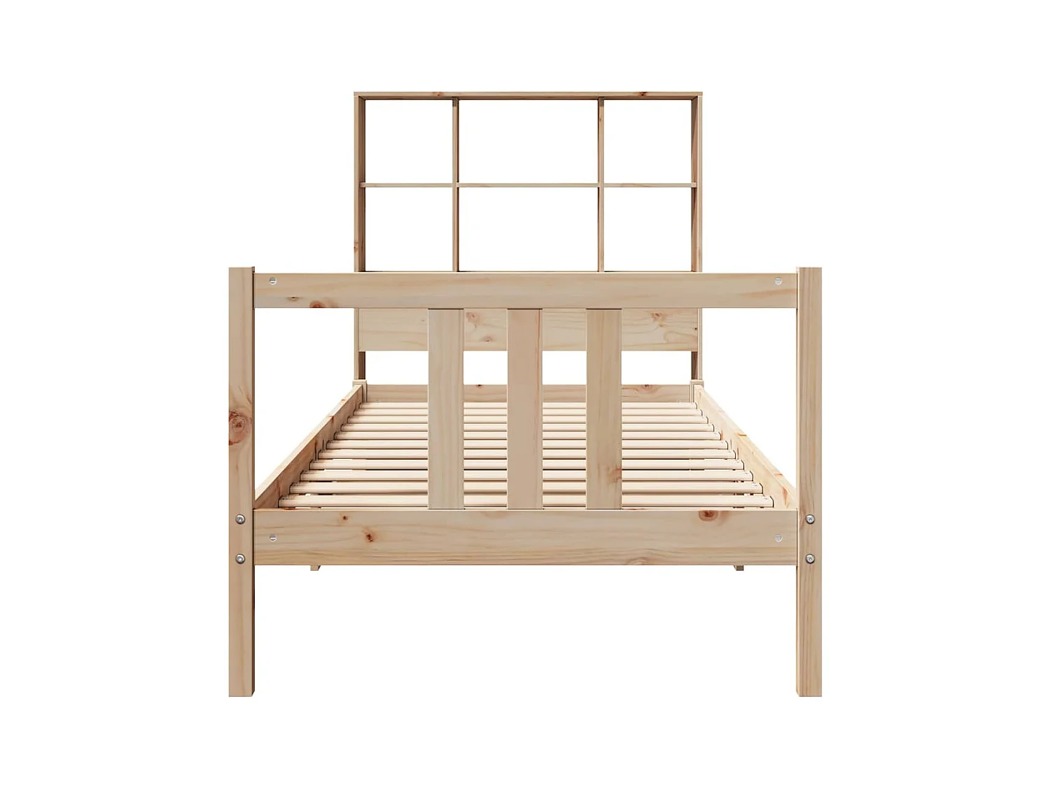 Lit bibliothèque sans matelas 90x190 cm bois de pin massif