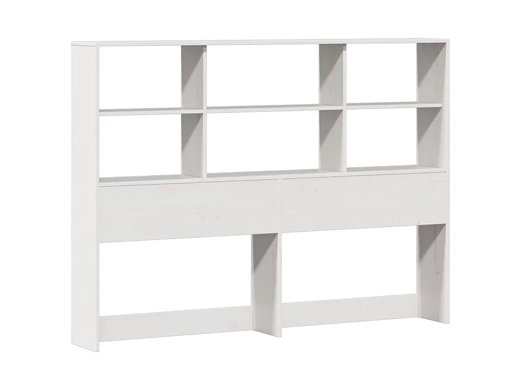 Letto Libreria senza Materasso Bianco 160x200 cm Legno di Pino