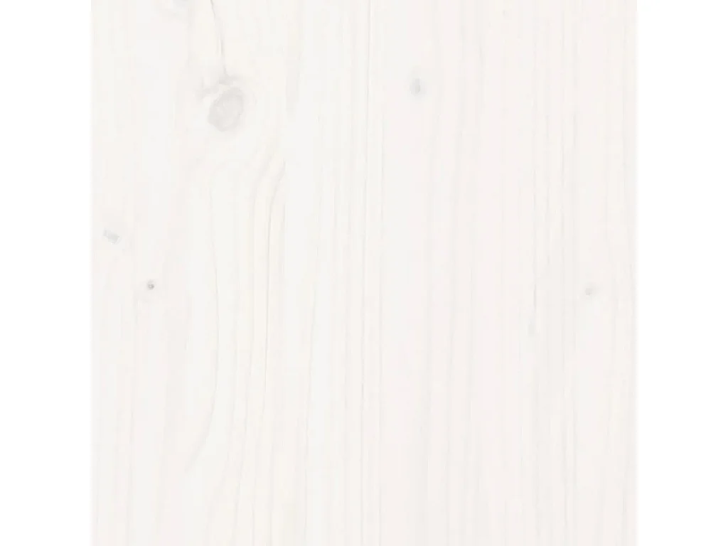 Lit bibliothèque sans matelas blanc 135x190 cm bois pin massif